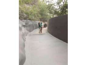 北京房山区“胜天渠”聚脲防水施工9