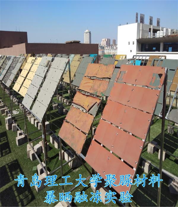 青岛理工大学聚脲材料暴晒融冻实验